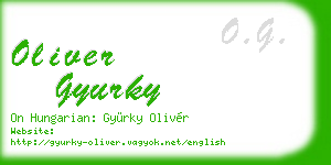 oliver gyurky business card
